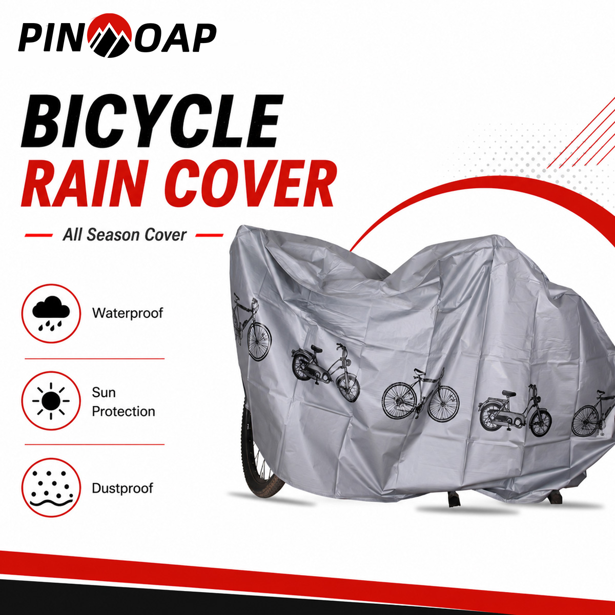 Cycling Gear Organizer - PINMOAP 범용 자전거 레인 커버 방수