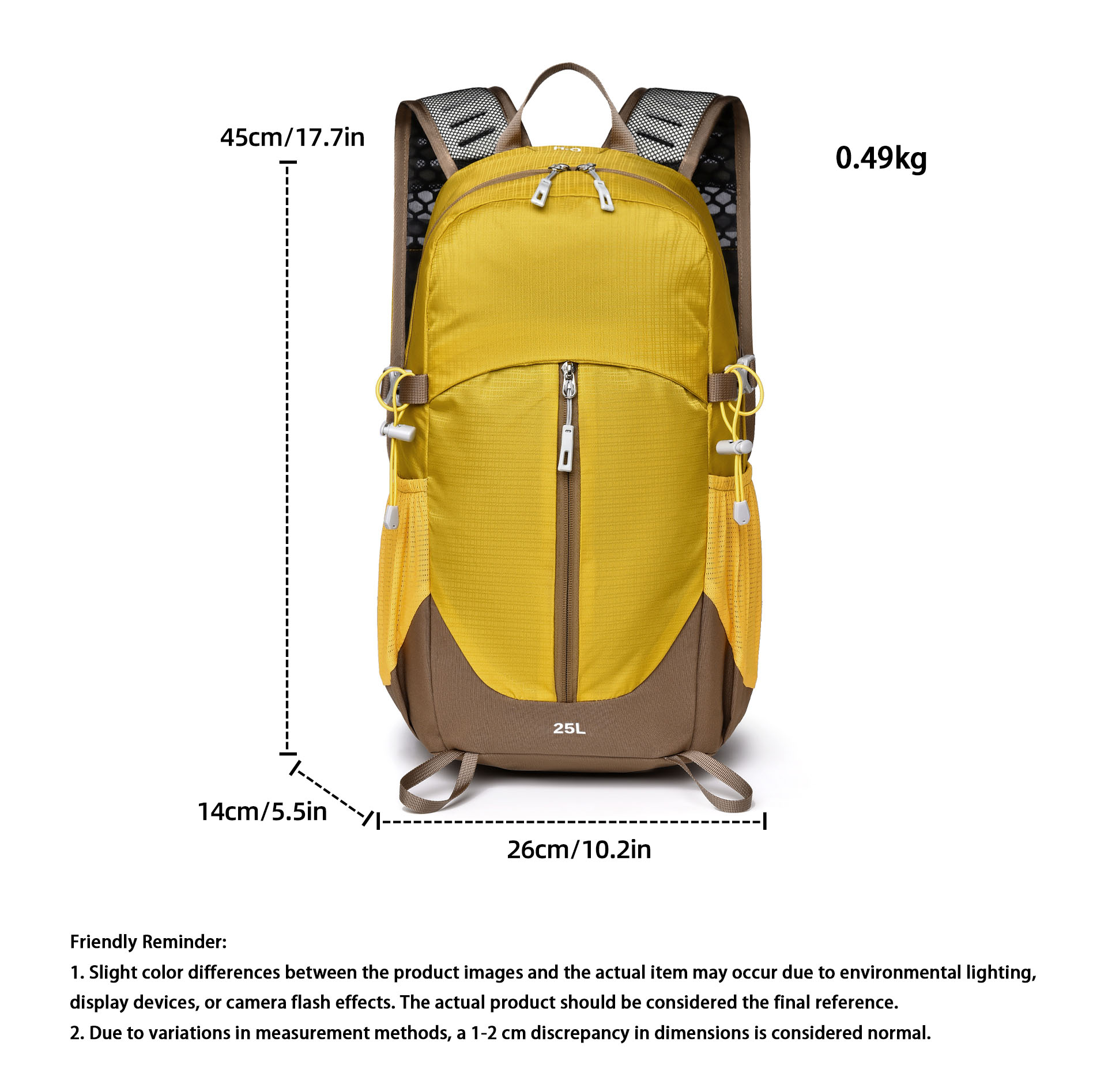 25리터 대용량 하이킹 백팩, 방수 경량 나일론 하이킹 - Cycling Backpack 리뷰 및 가격