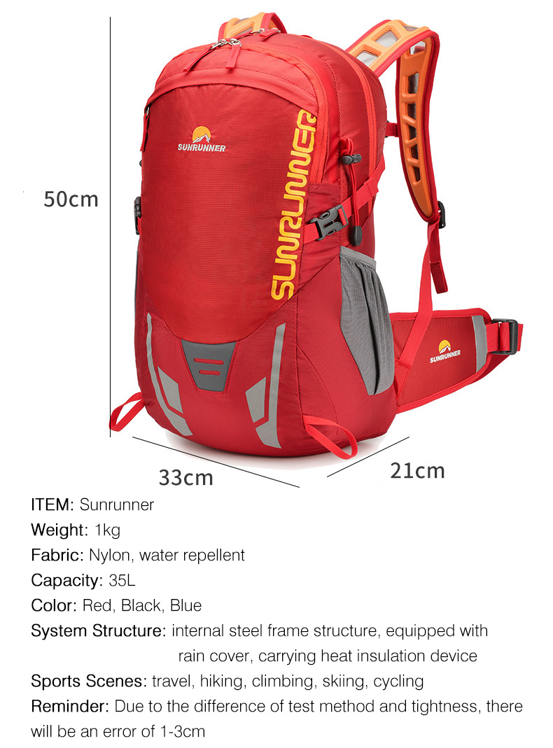 35L 하이킹 배낭 가방 대용량 여행 캠핑 등산 배낭  - Cycling Gear Organizer 리뷰 및 가격