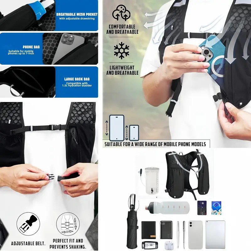 유니섹스 러닝 조끼 방수 통기성 하이킹 사이클링 트레일 - Cycling Backpack 리뷰 및 가격