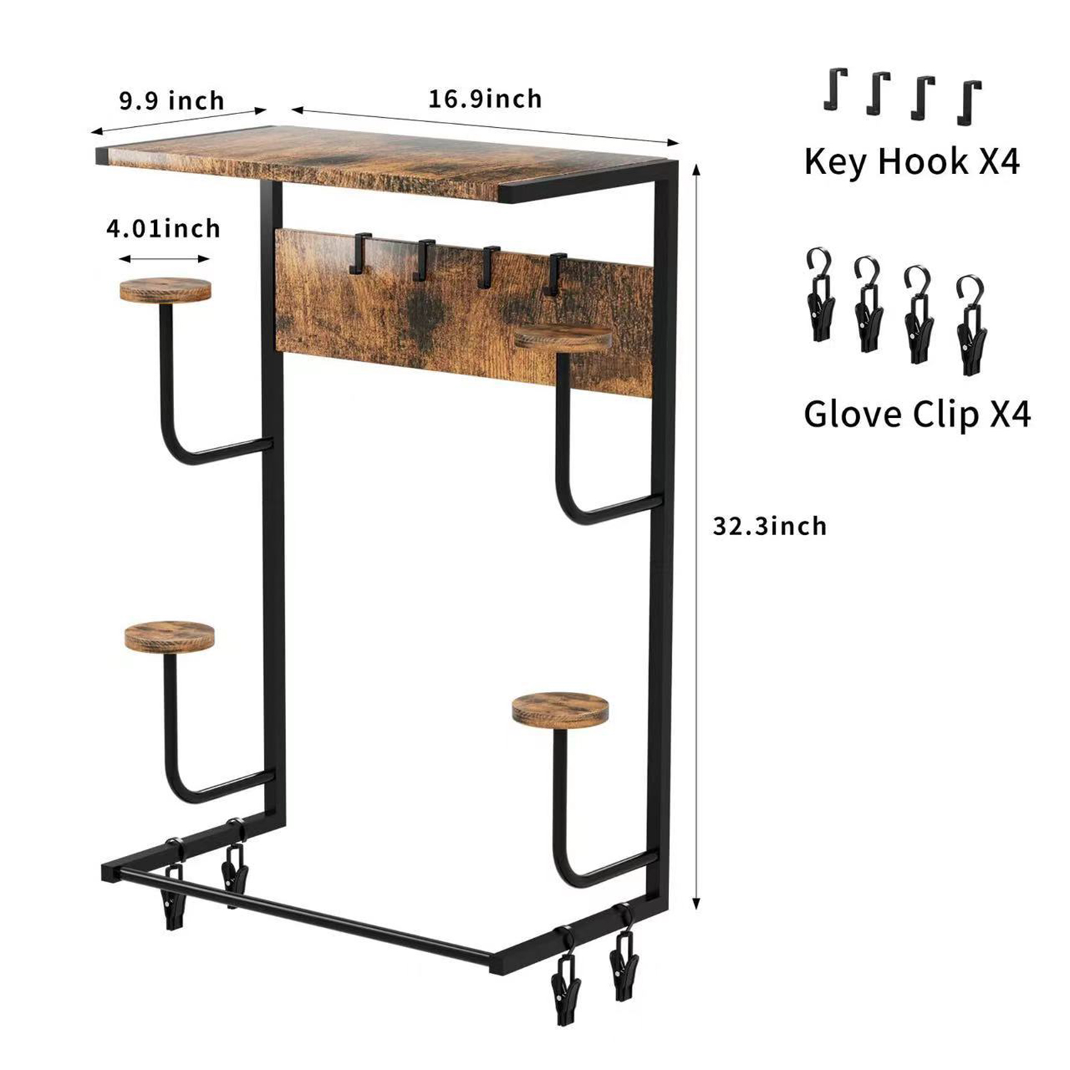 오토바이 헬멧 홀더, 4개의 장갑 칩 및 후크가 있는  - Cycling Gear Organiser 리뷰 및 가격