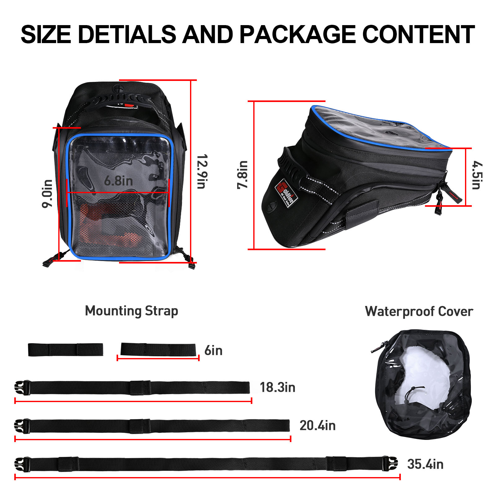 스즈키 야마하 혼다 바이크용 대용량 확장형 오토바이 탱 - Cycling Gear Organizer 리뷰 및 가격