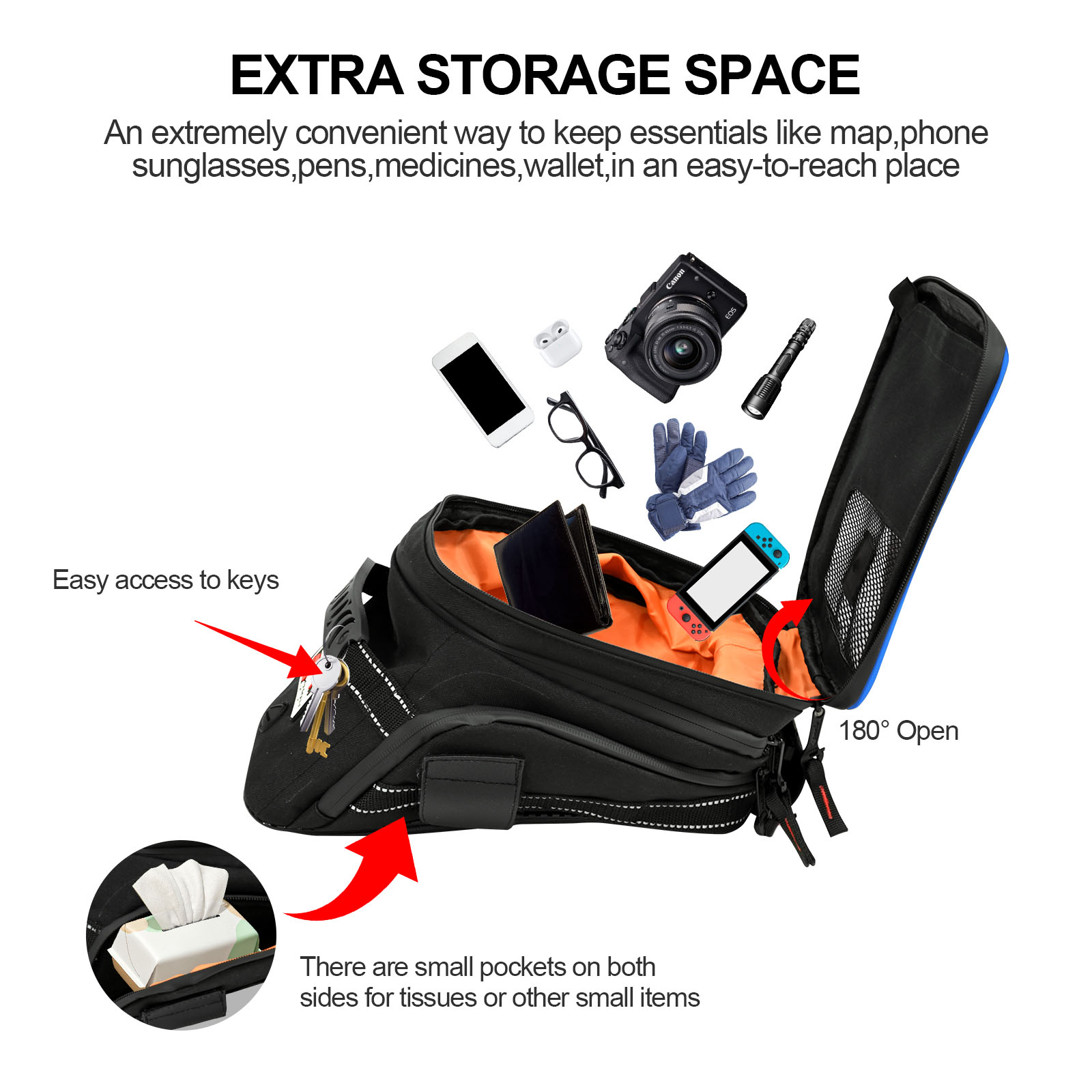 스즈키 야마하 혼다 바이크용 대용량 확장형 오토바이 탱 - Cycling Gear Organizer 리뷰 및 가격